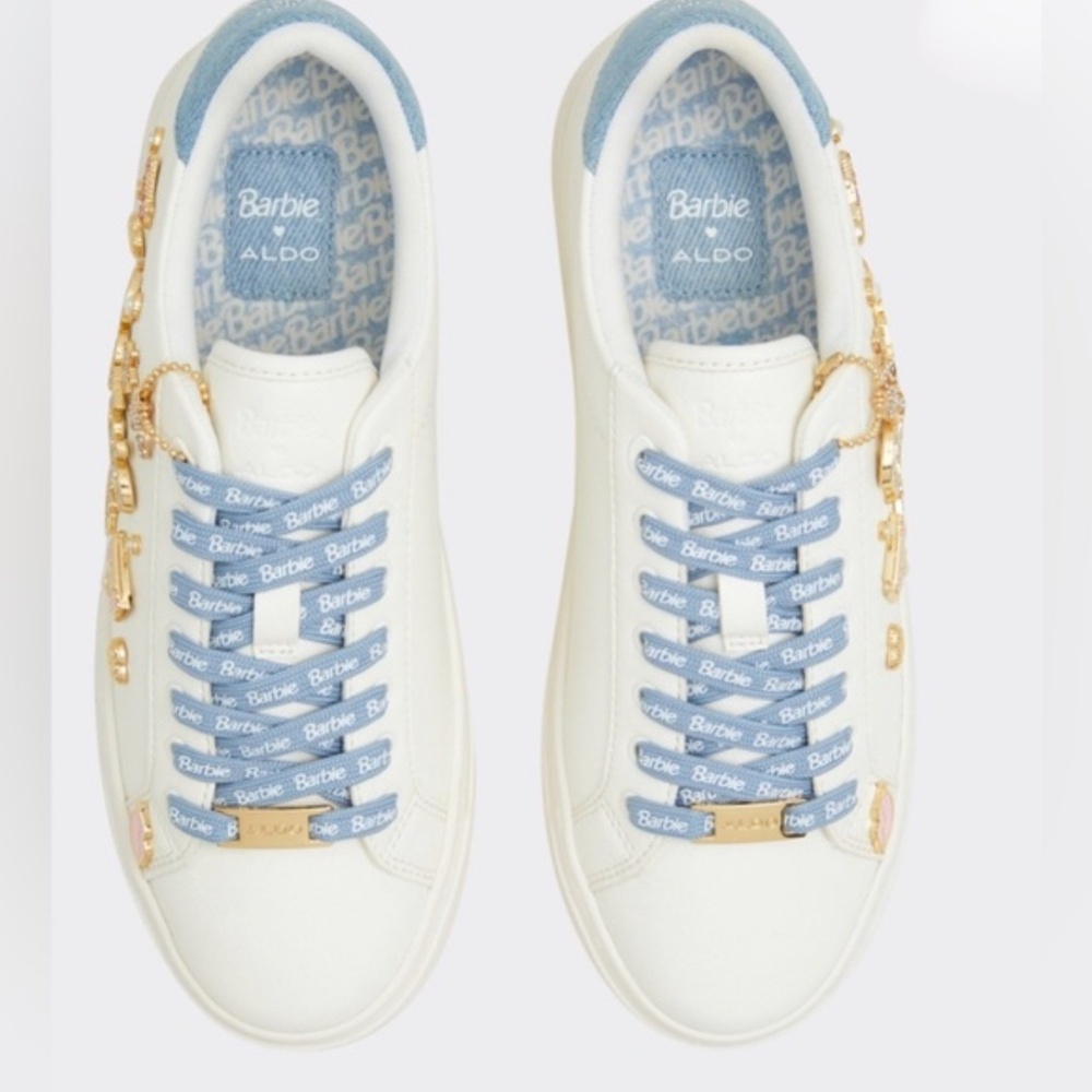 ALDO + Barbie™ x ALDO Barbiestep Charm Platform Sneakers size 6 new in Box - Picture 3 of 10